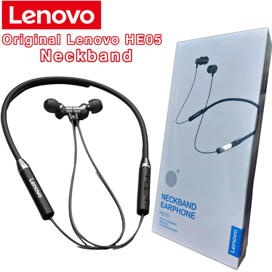 "Lenovo HE05 Neckband | Style, Sound & Durability"